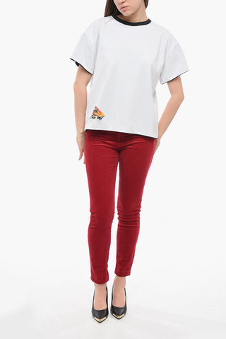 Two-toned Reversible T-shirt with Graphic Print