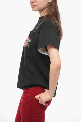 Two-toned Reversible T-shirt with Graphic Print