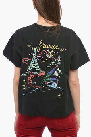 Two-toned Reversible T-shirt with Graphic Print