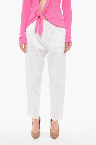 Pantaloni in Cotone con Elastico in Vita