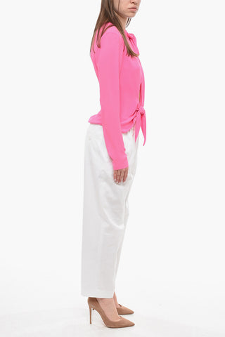 Pantaloni in Cotone con Elastico in Vita