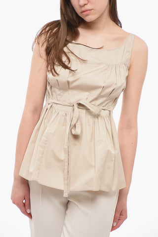 Pleated Top with Belt