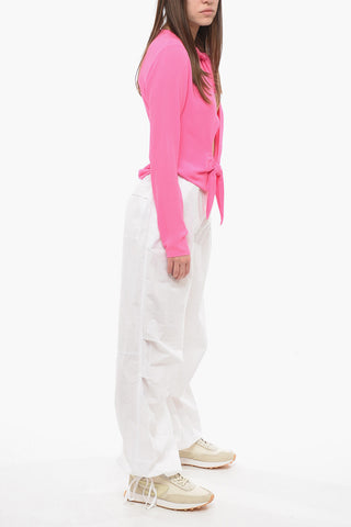 Cotton Pants with Ankle Strings