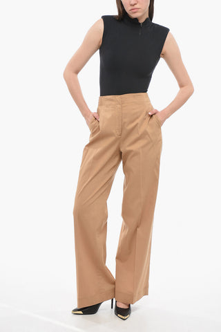 Lyocell Palazzo Pants with Ton-sur-ton Logo