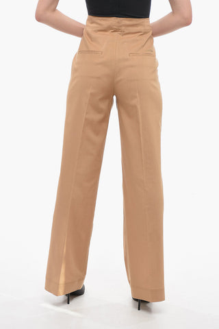 Lyocell Palazzo Pants with Ton-sur-ton Logo