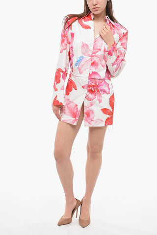 MARGOT Chemisier Minidress with Floral Pattern