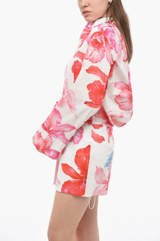 MARGOT Chemisier Minidress with Floral Pattern