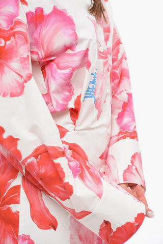 MARGOT Chemisier Minidress with Floral Pattern