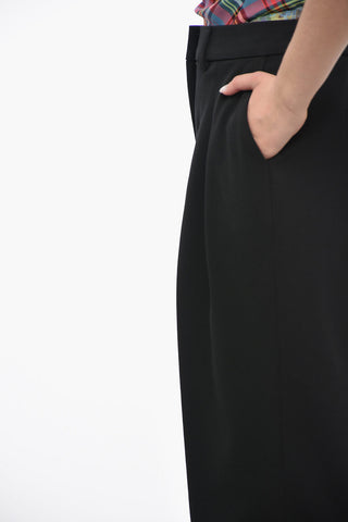 Pantaloni in Twill di Lana con Pinces