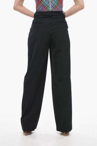 Pantaloni in Twill di Lana con Pinces