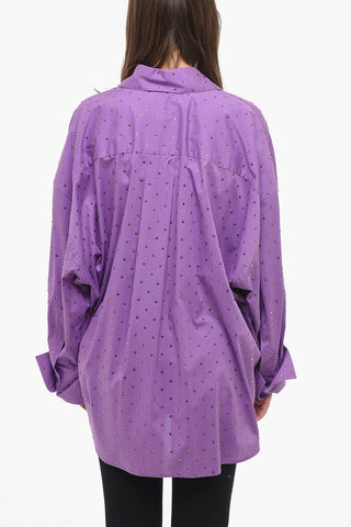 Camicia Oversized con Cristalli