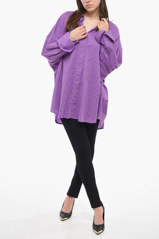 Camicia Oversized con Cristalli