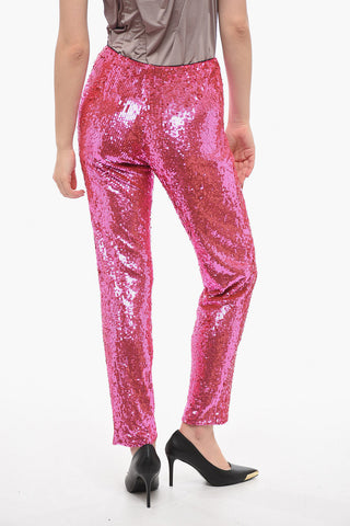 Sequined High-waisted GUMMYNET Pants