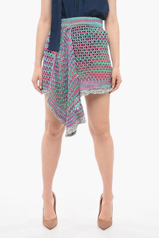 Crochet Asymmetric Miniskirt