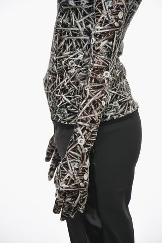 Printed Turtleneck Sweater