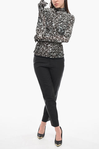 Printed Turtleneck Sweater