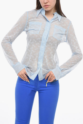 Laced Shirt with Double Breast Pocket