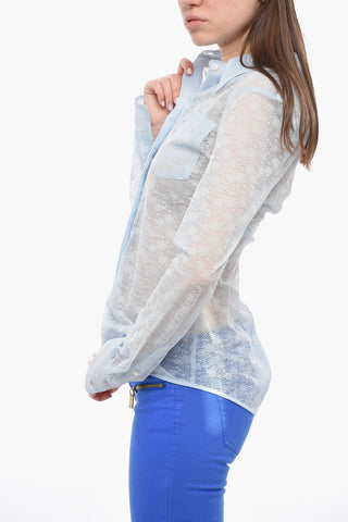 Laced Shirt with Double Breast Pocket