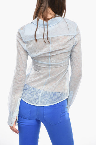 Laced Shirt with Double Breast Pocket