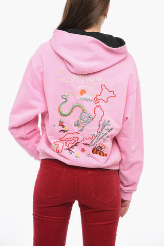 Reversible Hoodie Sweatshirt with Oversized Fit
