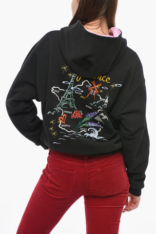 Reversible Hoodie Sweatshirt with Oversized Fit