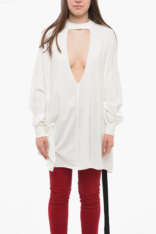 Long Sleeve Oversized T-Shirt with Cut-Out Detail