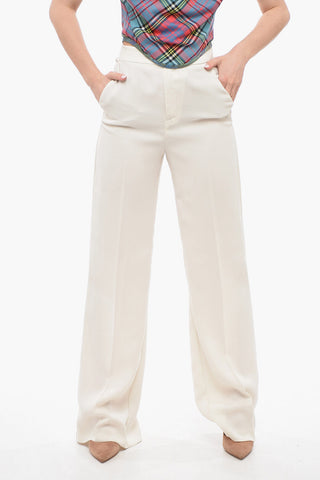 High-waisted Pants with Straight Fit