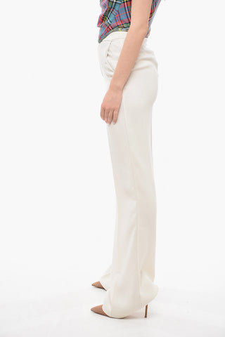 High-waisted Pants with Straight Fit