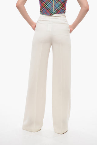 High-waisted Pants with Straight Fit