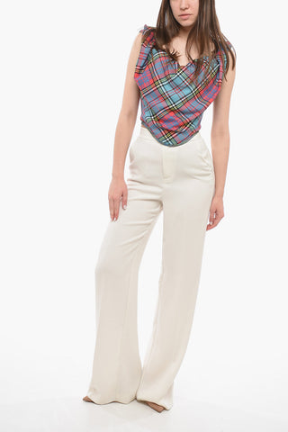 High-waisted Pants with Straight Fit