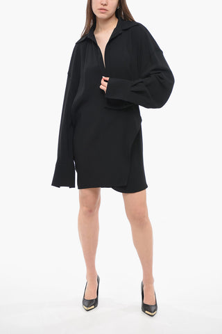 Relaxed-fit Chemisier Dress with Side Slit