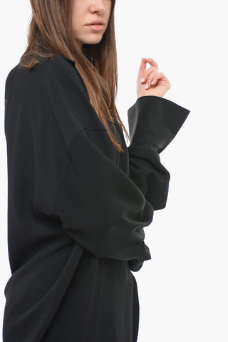 Relaxed-fit Chemisier Dress with Side Slit
