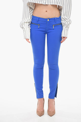 Skinny-fit Pants with Zipped Detailing