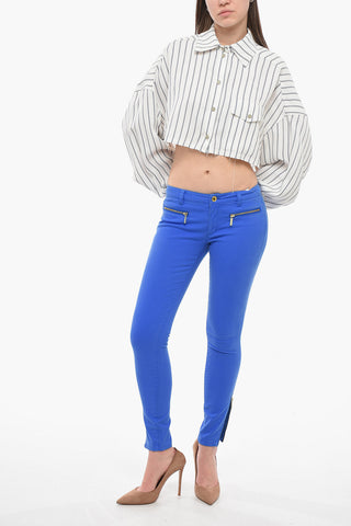 Skinny-fit Pants with Zipped Detailing