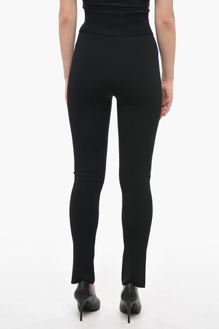 Stretch Knit Pants with Zipped Detail