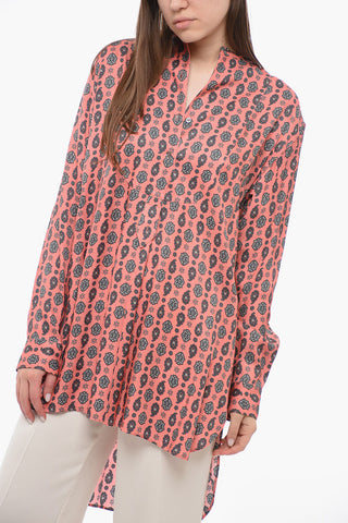 Paisley Printed Collarless Shirt