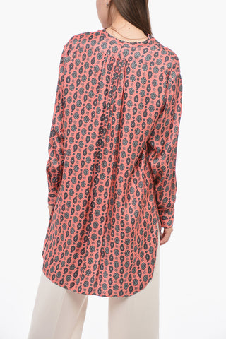 Paisley Printed Collarless Shirt