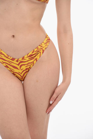 Animal Patterned Two-Tone Bikini
