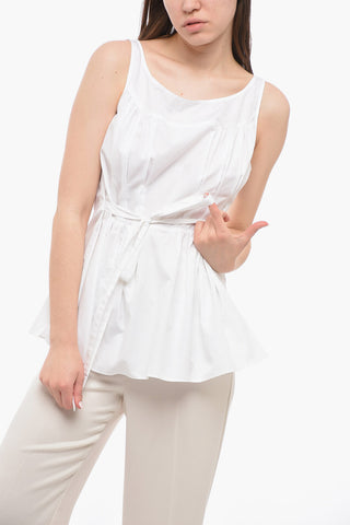 Pleated Top with Belt