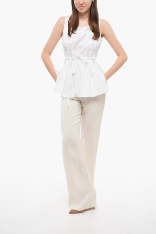 Pleated Top with Belt