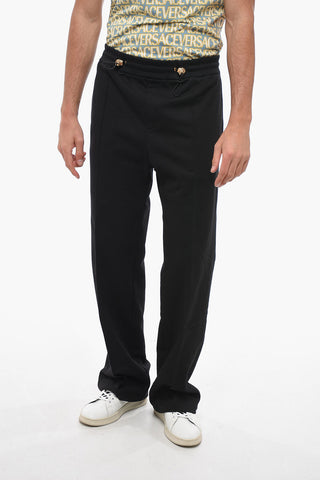 Cotton Sweatpants with Jewel Drawstring