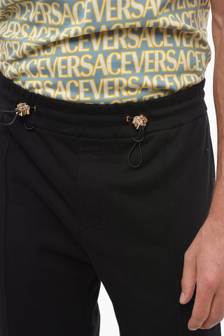Cotton Sweatpants with Jewel Drawstring