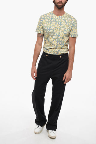 Cotton Sweatpants with Jewel Drawstring
