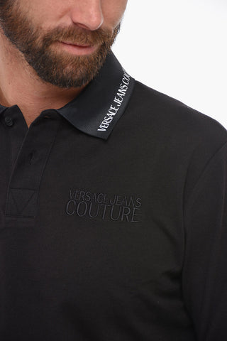 JEANS COUTURE Logoed Collar Cotton Polo
