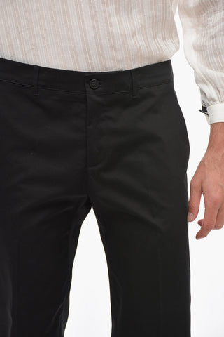 Slim Fit Chino Pants With Ankle Cuffs