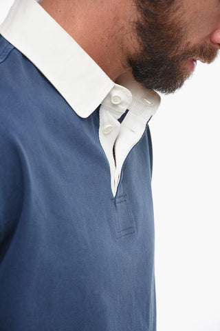Cotton Polo with Contrasting Collar