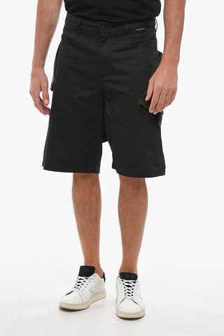 Shorts In Cotone Con T-shirt Cucita