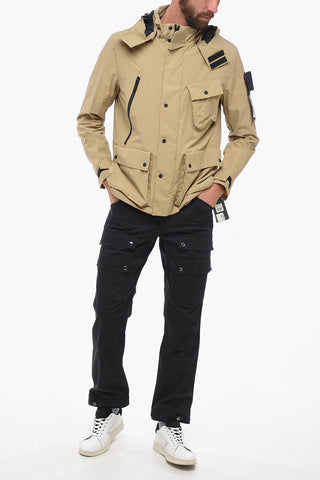 Utility Windbreaker With Removable Hood