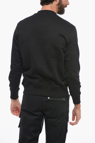 JEANS COUTURE Fleece Cotton Sweatshirt with Lamè Print