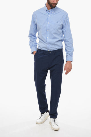 Pantaloni Regular Fit con Dettagli a Taglio Vivo